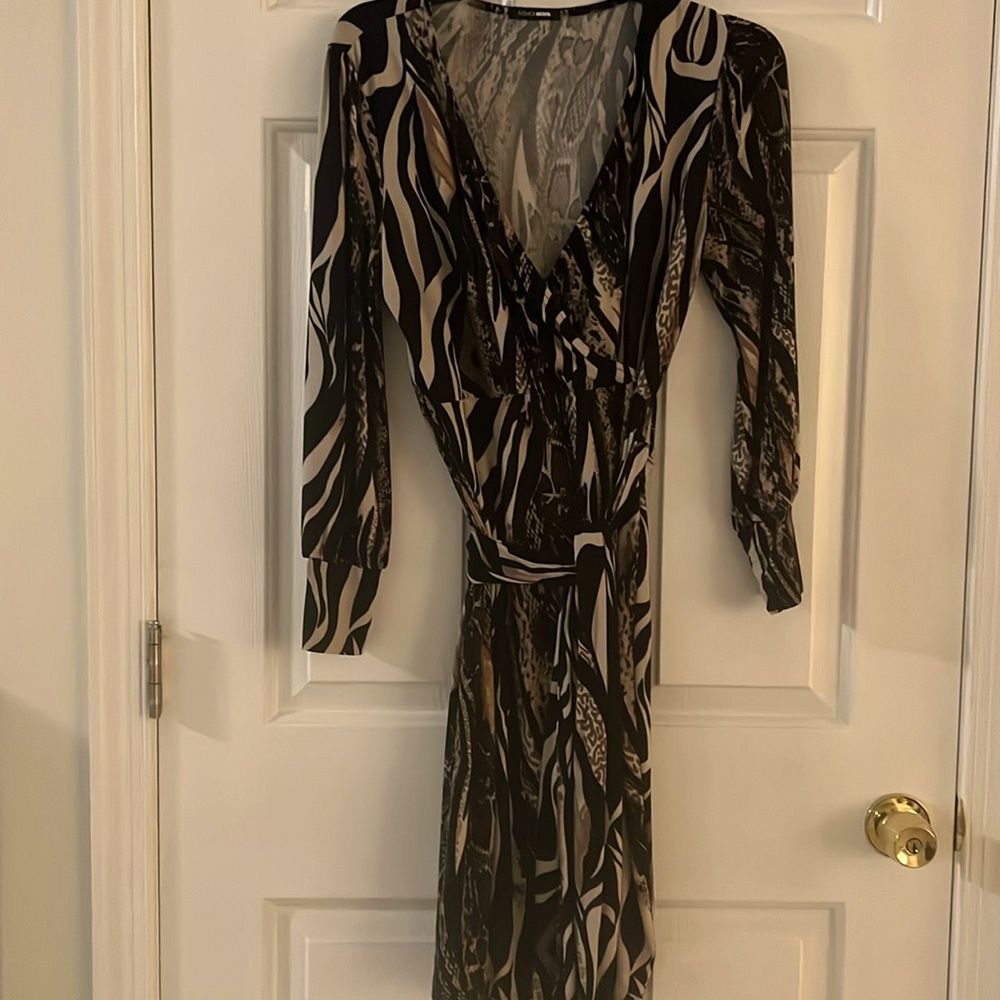 Beautiful Leopard Print Dress With Front Tie Size XL